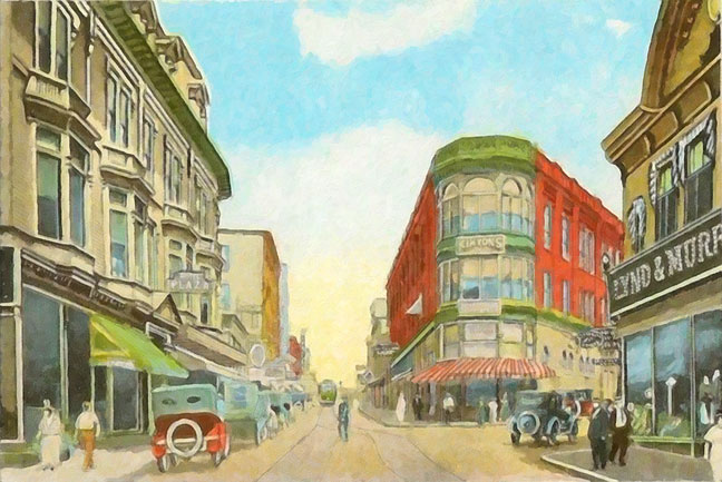 "Pawtucket RI at the Corner of Main and Broad"